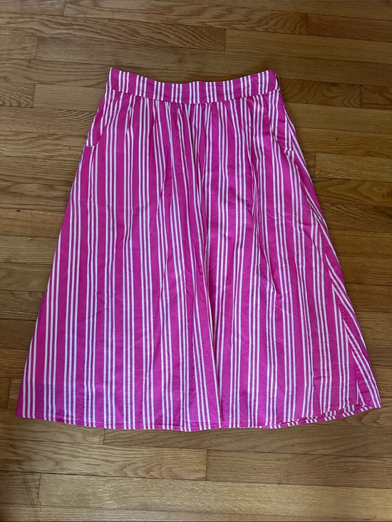 Boden Dresses & Skirts - Boden Fuchsia and White Striped A-Line Skirt